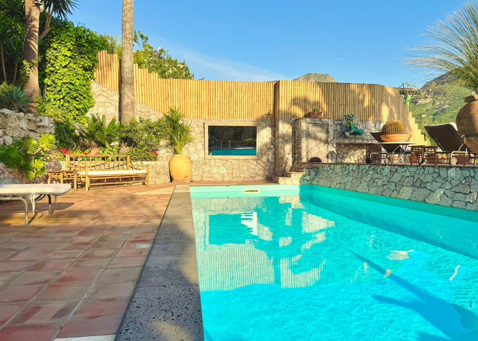 Villa Lou Taormina Private Villa With Panoramic Sea View Pool Luaran gambar