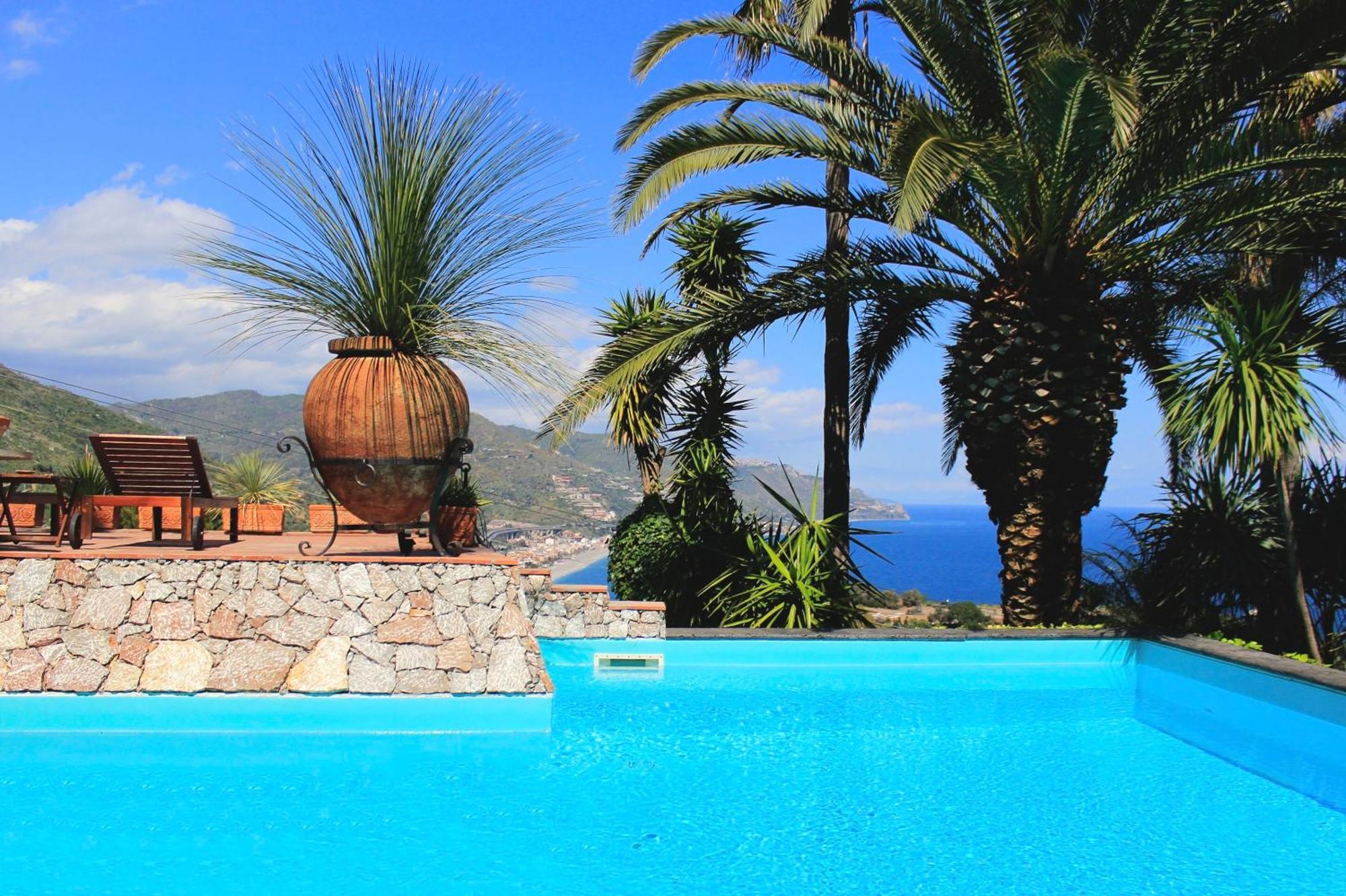 Villa Lou Taormina Private Villa With Panoramic Sea View Pool Luaran gambar